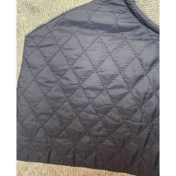 Vineyard Vines Women’s Mixed Media Quilted Pullover Navy Blue Grey Size Small - Picture 6 of 13